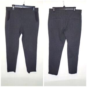 French Connection Gently Used Gray Chevron Skin Tight Cropped Casual Pants Sz 10